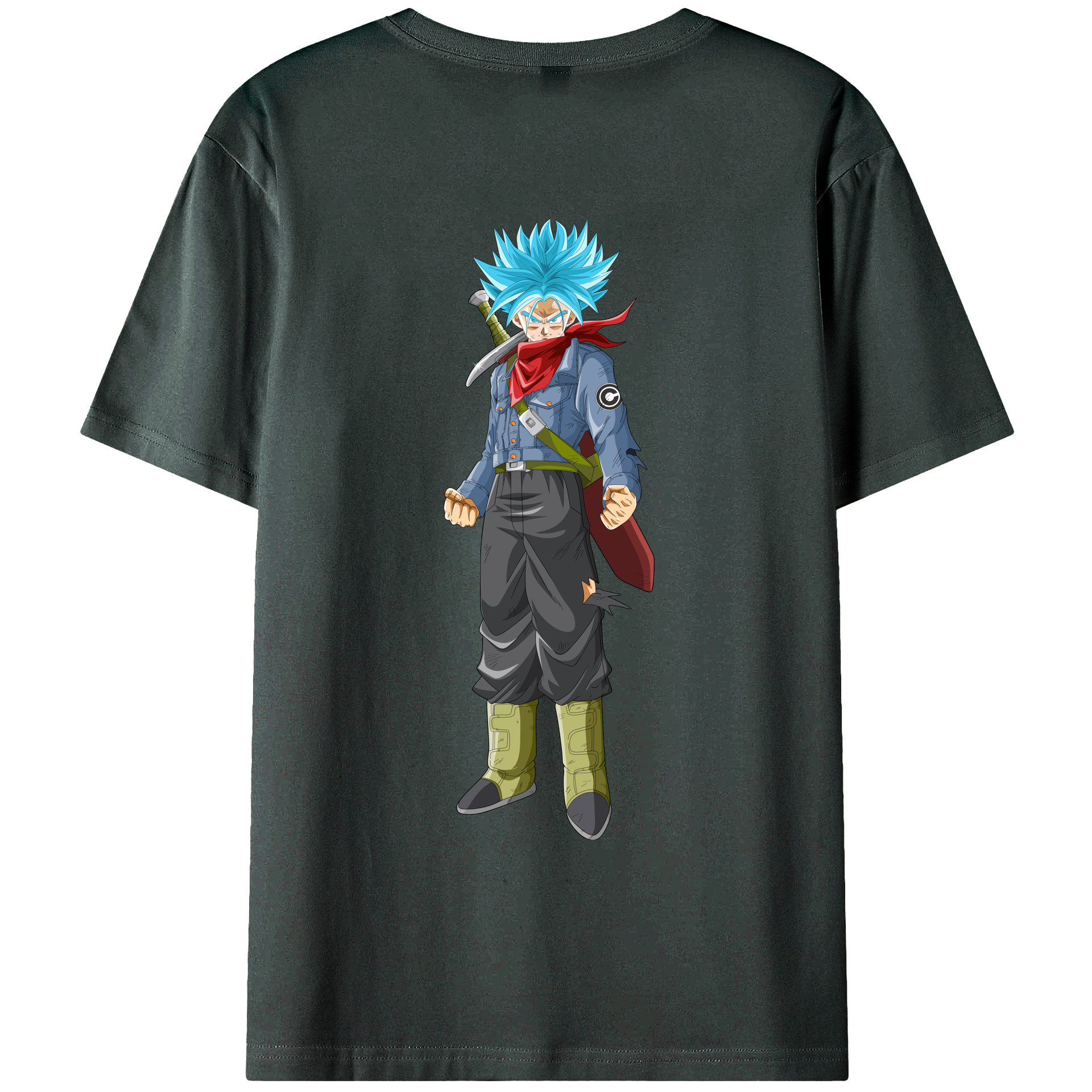 （画像用） ドラゴンボール トランクス（Torankusu）DRAGON BALL Trunks 綿100％ メンズ半袖Tシャツ（バックプリント） 通気性